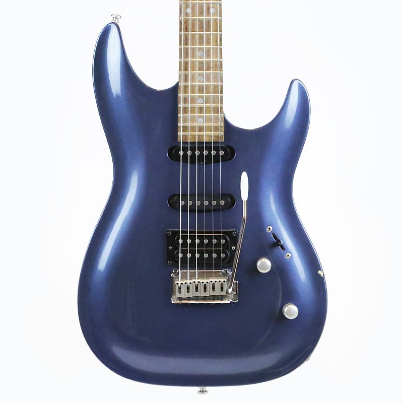 2001 Brawley Guitars Keith Brawley A332 A122 Threat SSH Electric Guitar in Blue Metallic