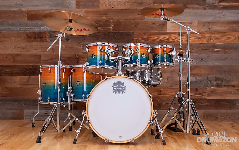 MAPEX ARMORY LIMITED EDITION 6 PIECE DRUM KIT, OCEAN SUNSET Reverb