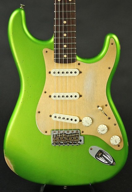 Lime green fender on sale stratocaster