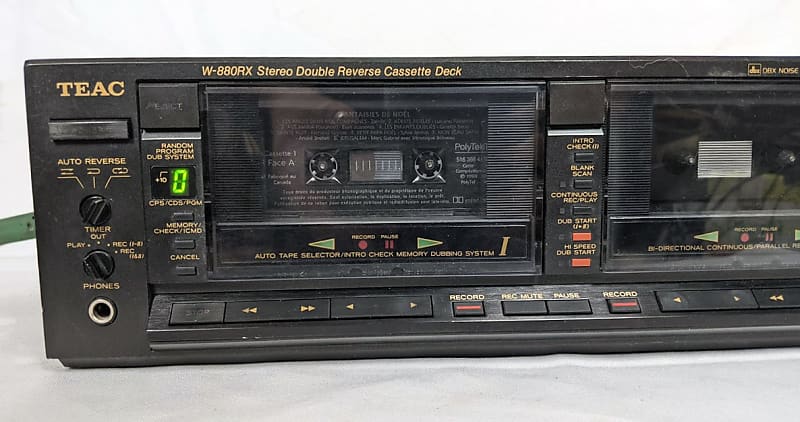 Teac W-880RX Double Reverse Cassette Deck - dbx