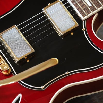 Unplayed! 2022 Kauer Guitars Super Chief Semi-Hollow Electric Guitar Wine Red w/ Bigsby + OGB image 5