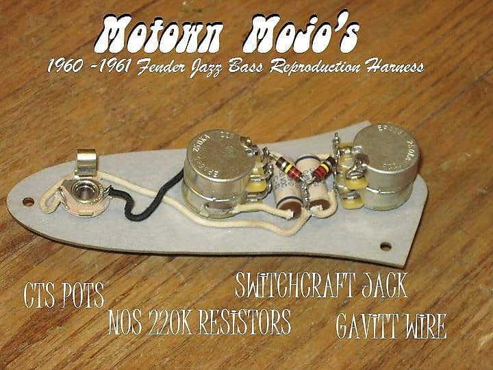 Motown Mojo 1960 1961 Fender Jazz Bass Wiring Harness Reverb