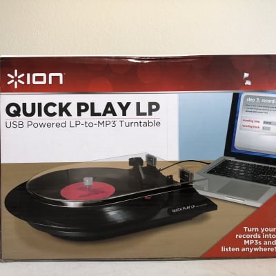 ION Quick Play LP Record Player Turntable Record to MP3 USB Digitize PC Vinyl image 1
