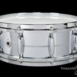 Gretsch 1970s Model 4165 Vintage Snare Drum : Chrome over Brass : 5x14 image 5