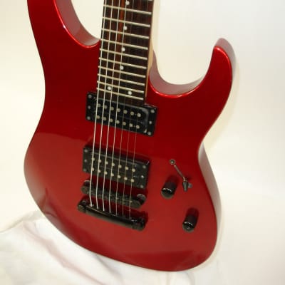 Washburn WG-587 7-String Electric Guitar, Red Metallic image 3