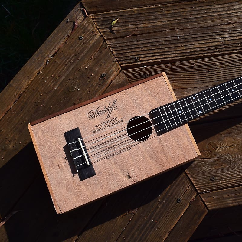 Cigar box ukulele, 17" tenor scale ukulele Reverb