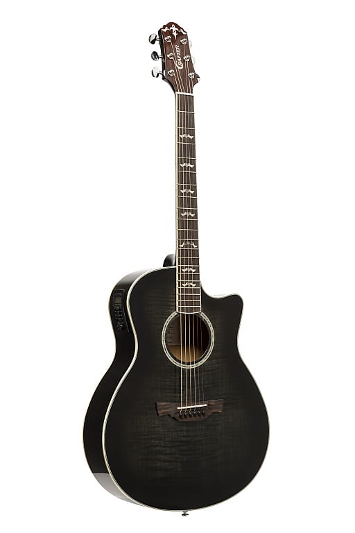 CRAFTER Noble series, Small jumbo acoustic-electric guitar with flamed maple top NOBLE TBK image 1