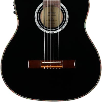 Ortega RCE141 Classical Acoustic-Electric Guitar (with Gig Bag) - Black image 3
