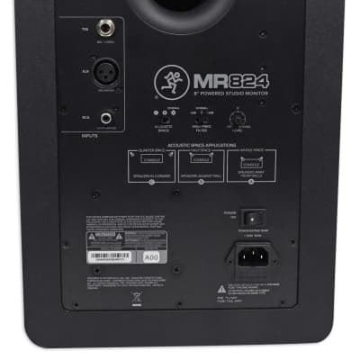 (2) Mackie MR824 8” 85w Powered Studio Monitor Speakers+Stands+Isolation Pads image 5