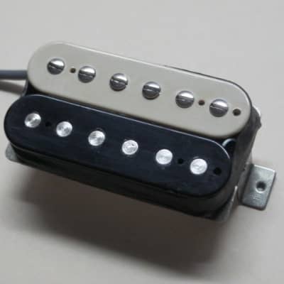 lite use (generally clean w/ few light scratches/tiny imperfections) genuine Gibson 61 Humbucker, PAF, Zebra (black/creme) 7.57k, any position, lead wire 10 & 1/4 inches, 4 conductor, Alnico 5, solder connect (+screws/springs/copy of wiring diagram) 2014 image 15