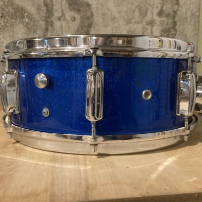 Unknown MIJ Snare Drum 60’s - Blue Sparkle image 5