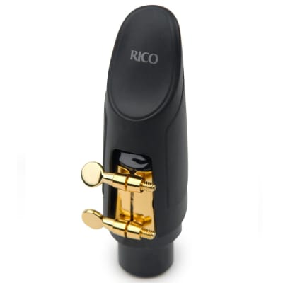 Rico Tenor Sax H-Ligature & Cap for Hard Rubber Mouthpieces Gold Plated image 3