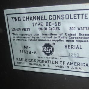 RCA BC-6B Tube Console 1955 image 18