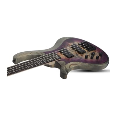 Schecter Riot-4 Bass 4-String Left-Hand Guitar (Aurora Burst) image 4