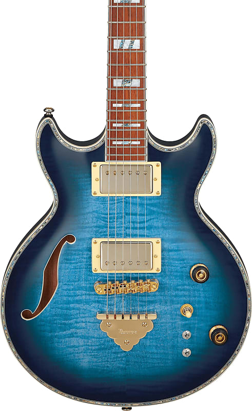 Ibanez AR520HFM Hollowbody Electric Guitar, Light Blue Burst image 1