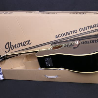 Ibanez PF15ECE-BK Performance Series Acoustic Electric Dreadnought Size Spruce Top Black Active EQ image 1