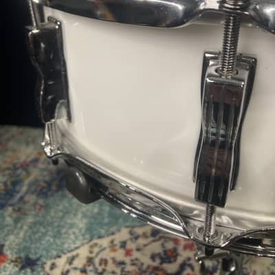 Ludwig 14x5" Vistalite, Blue and Olive Badge, Snare Drum 1976 - White image 8