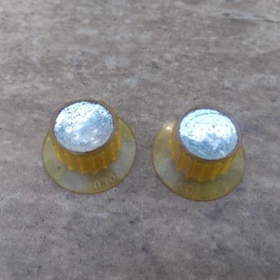 Set of Two 1960's Kay/Guild Control Knobs! One Volume, One Tone! Rare, Original Parts! image 1