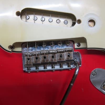 Fender Stratocaster 1963-1964 green nitrat pickguard image 2