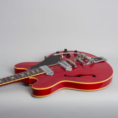 Gibson ES-330TDC Thinline Hollow Body Electric Guitar (1967), ser. #094709, original black hard shell case. image 7
