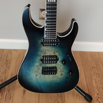 Guitar ESP E-II M-II Mercury Blue Bare Knuckle Stainless Steel Frets image 3