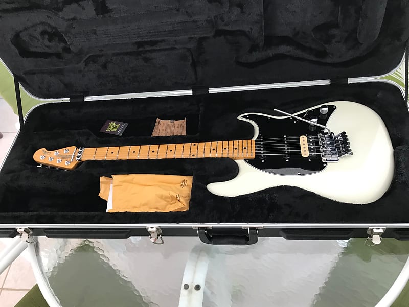 Music Man  Cutlass with Locking "Floyd" Tremolo and Axis Sport Pickups  2017 Ivory White image 1
