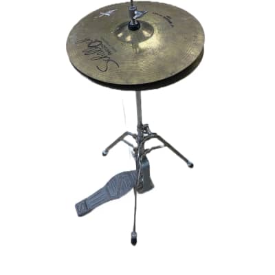 Slingerland Hi-hat  Stand With 14" Schalloch Hi-hat Cymbal Pair image 1