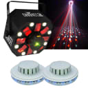 Chauvet DJ Swarm 5 FX LED Laser/Strobe/Moonflower + CEASAR Disc LED Light Pair