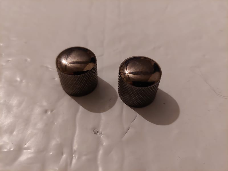 BC Rich Black chrome knobs (set of two) from a Warbeast Trace Reverb