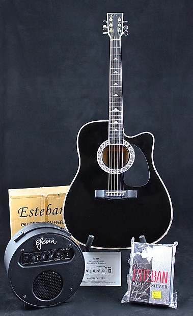 VERY RARE LIMITED EDITION ESTEBAN LIMITED EDITION SILVER HAT 2006 GUITAR PKG 196 MADE COLLECTOR