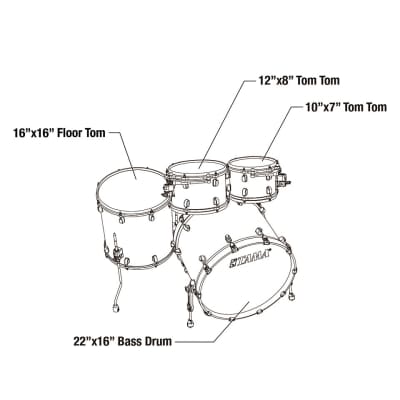 Tama Starclassic Maple 22" 4 Pcs. Piano Black image 2