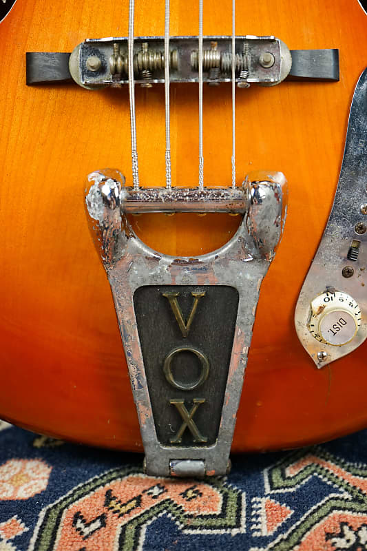 1967 Vox Astro IV Hollow Body Bass Guitar Sunburst Made in