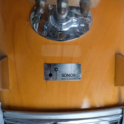 Sonor Champion Beech 22" - 12" - 13" - 16" - Snare D454 drumkit 1970's Natural image 10