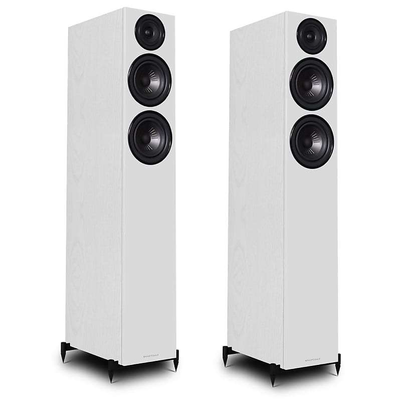 Wharfedale Diamond 12.4 Floorstanding Speaker, White  			