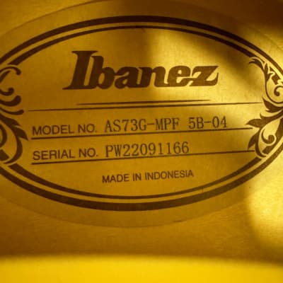 Ibanez AS73G Semi-Hollow Body Electric Guitar Metallic Purple Flat image 12