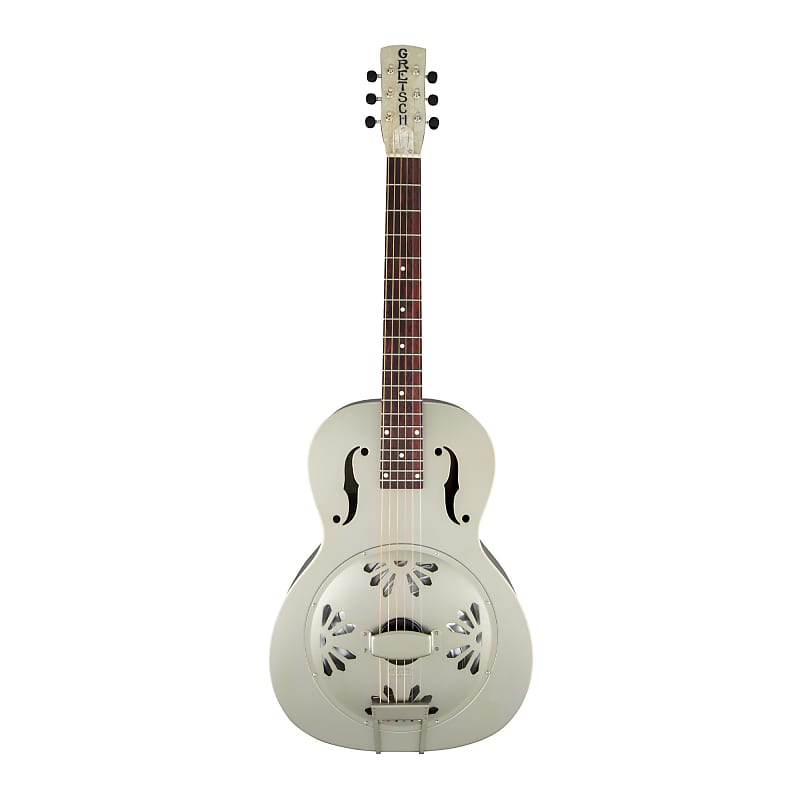 Gretsch G9201 Honey Dipper Round-Neck, Brass Body, and Padauk Fingerboard 6-String Resonator Guitar (Right-Handed, Weathered Pump House Roof) image 1