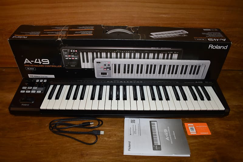 Roland A-49 MIDI Keyboard Controller 2014 - Present - Black image 1