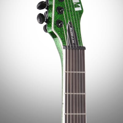 ESP LTD SCT-607B Stephen Carpenter Baritone Electric Guitar, 7-String, Green Sparkle image 7