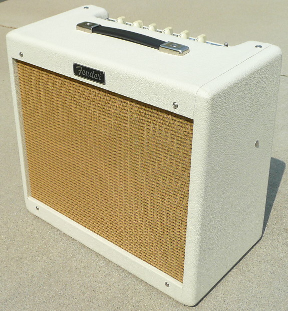 Rare Color - Fender Blues Junior 15W 1x12 Tube amp White Blonde/Wheat  w/reverb - Excellent