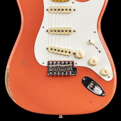 Fender Custom Shop 1956 Stratocaster Relic MN Faded Aged Tahitian Coral image 8