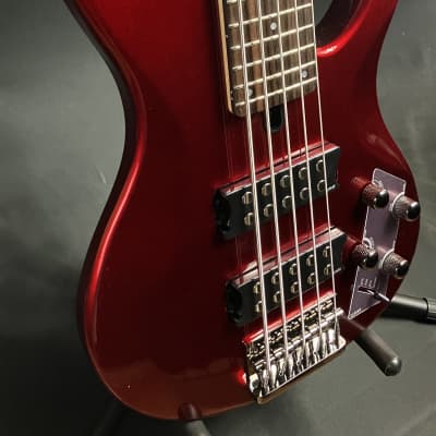 Yamaha TRBX305CAR 5-String Bass Guitar Gloss Candy Apple Red Finish image 5