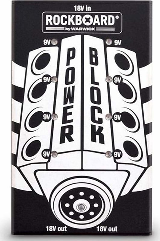 RockBoard Power Block 10 Output Pedal Power Supply, 8 x 9V, 2 x 18V image 1
