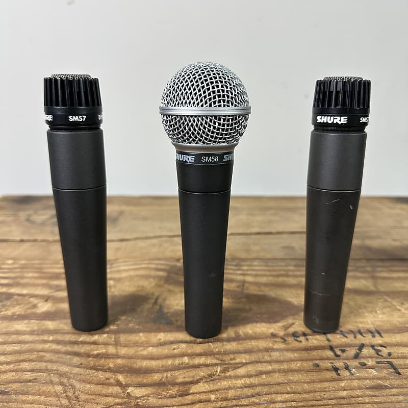 Shure Three Microphones - (2) SM-57 & (1) SM-58