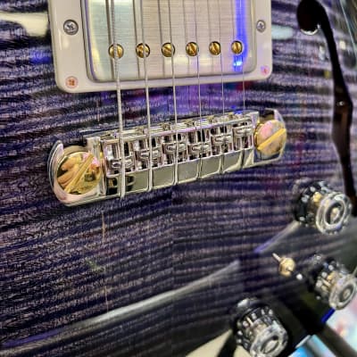 PRS Paul Reed Smith Hollowbody II Piezo 10 Top Electric, Charcoal Burst with Case image 4