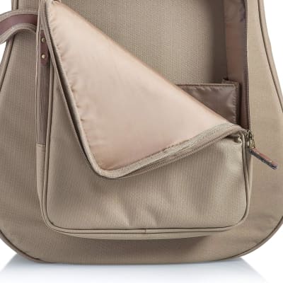 Levy's Leathers Deluxe Gig Bag for Classical Guitars with Padded Backpack Straps and Large Exterior Pocket; Tan (LVYCLASSICGB200) image 2
