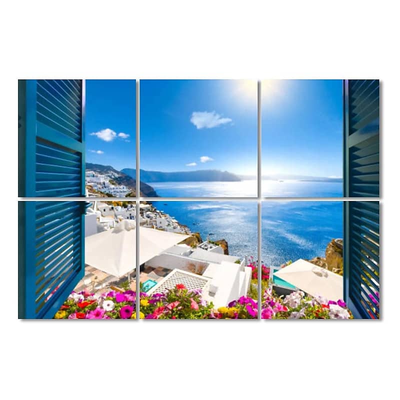 6 Pack Art Acoustic Panels Window View Flowers Soundproof | Reverb