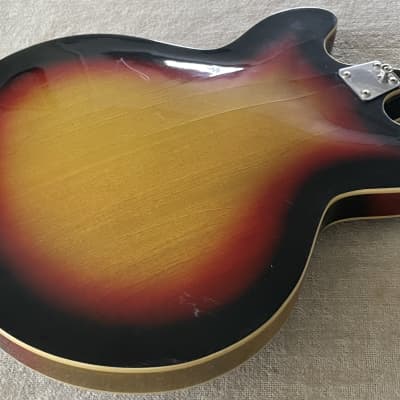 1966 Vox Super Lynx Sunburst Hollowbody Electric Guitar + OHSC Case Made in Italy image 19