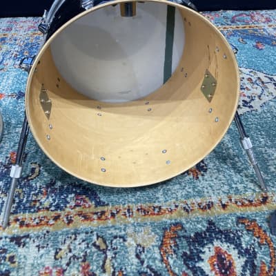 Rogers - 18x16" Big R Floor Tom, Converted to a Bass Drum 1970's - Jet Black image 11