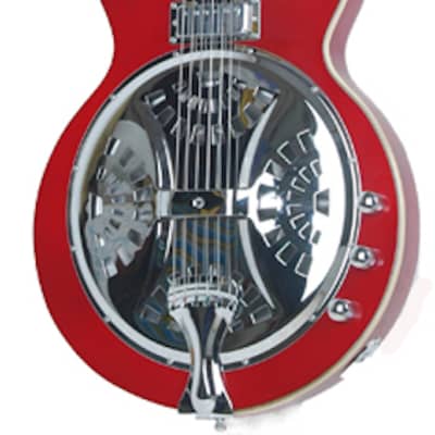 Alden AD-RES Electric Resonator Guitar Trans Red Single Cutaway Solid Slim Body New image 4