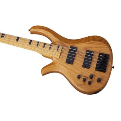 Schecter Riot Session-5 LH Bass Guitar in Aged Natural Satin, 2857 image 2